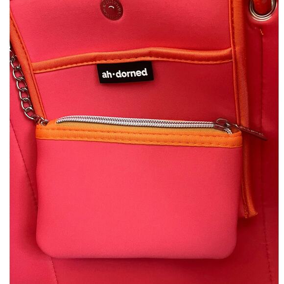 New AHDORNED Neoprene Lime Orange Lemon Tote with Removable Pouch - Picture 6 of 6